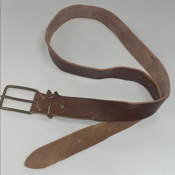 Men's Brown Leather Belt / 47” inch preowned - Picture 1 of 8